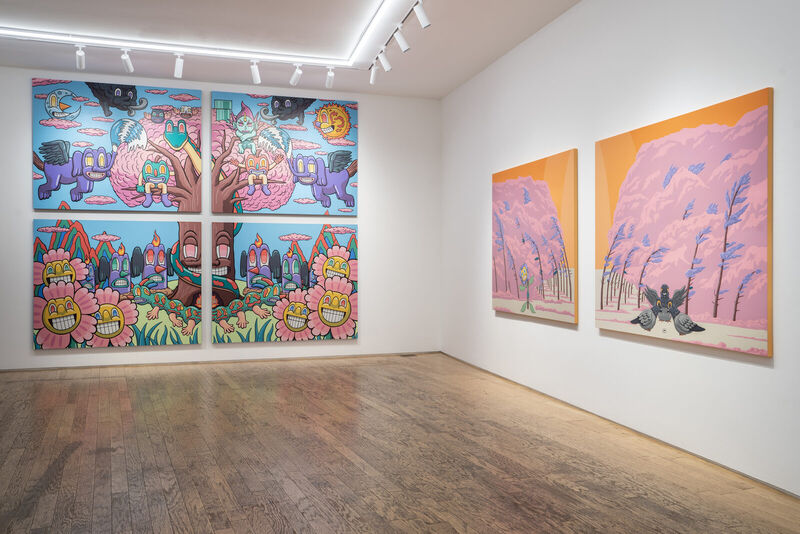 갤러리 전시 공간 - 대형 회화 작품